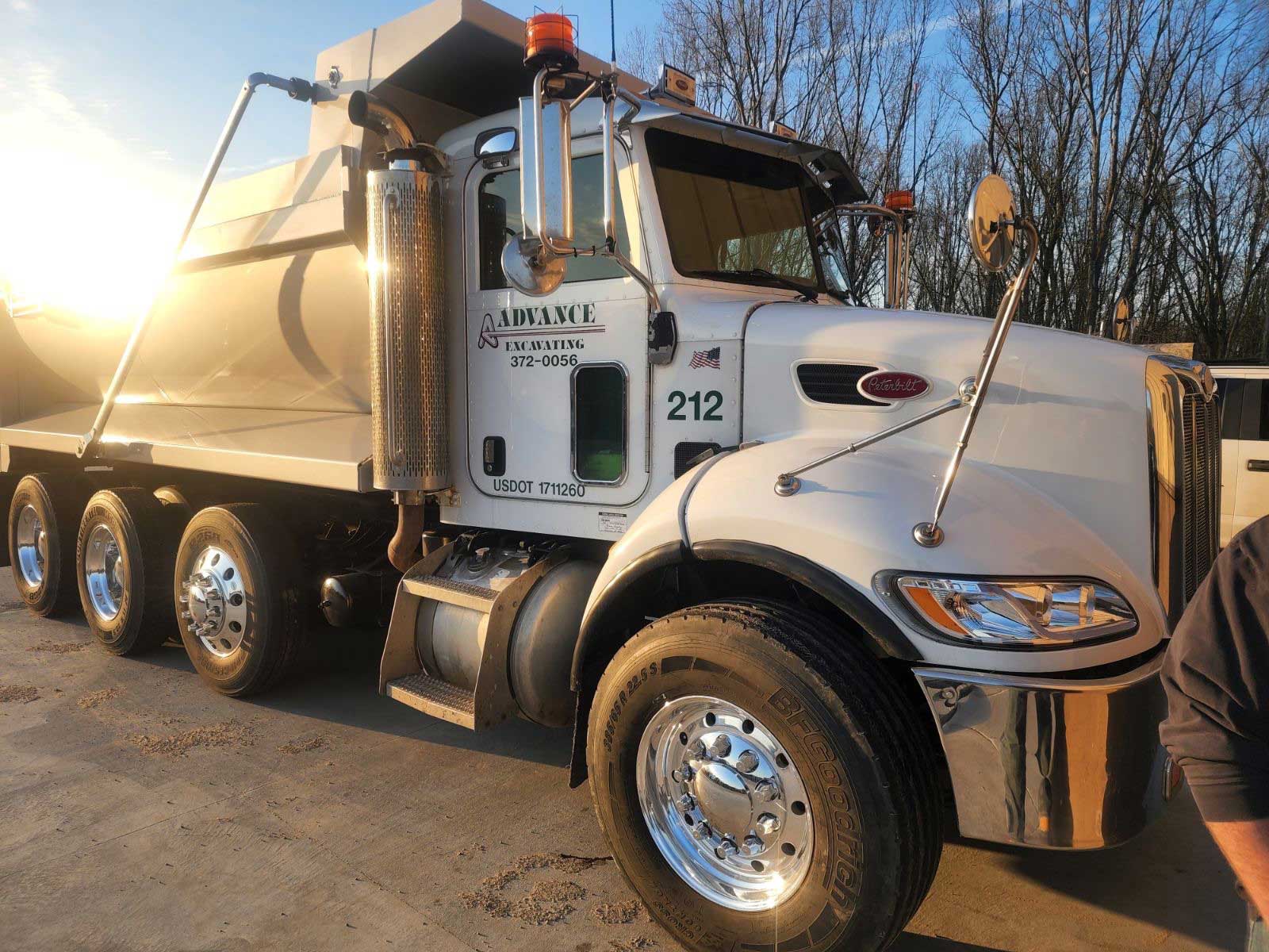 advance excavating dump truck