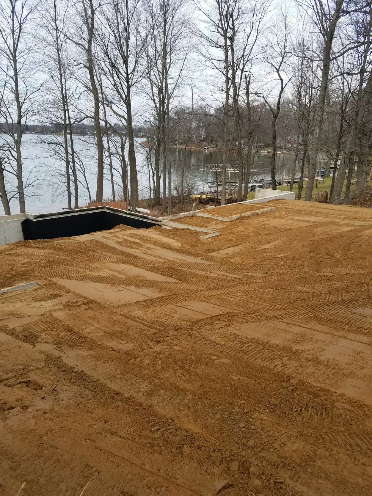 foundation at lake