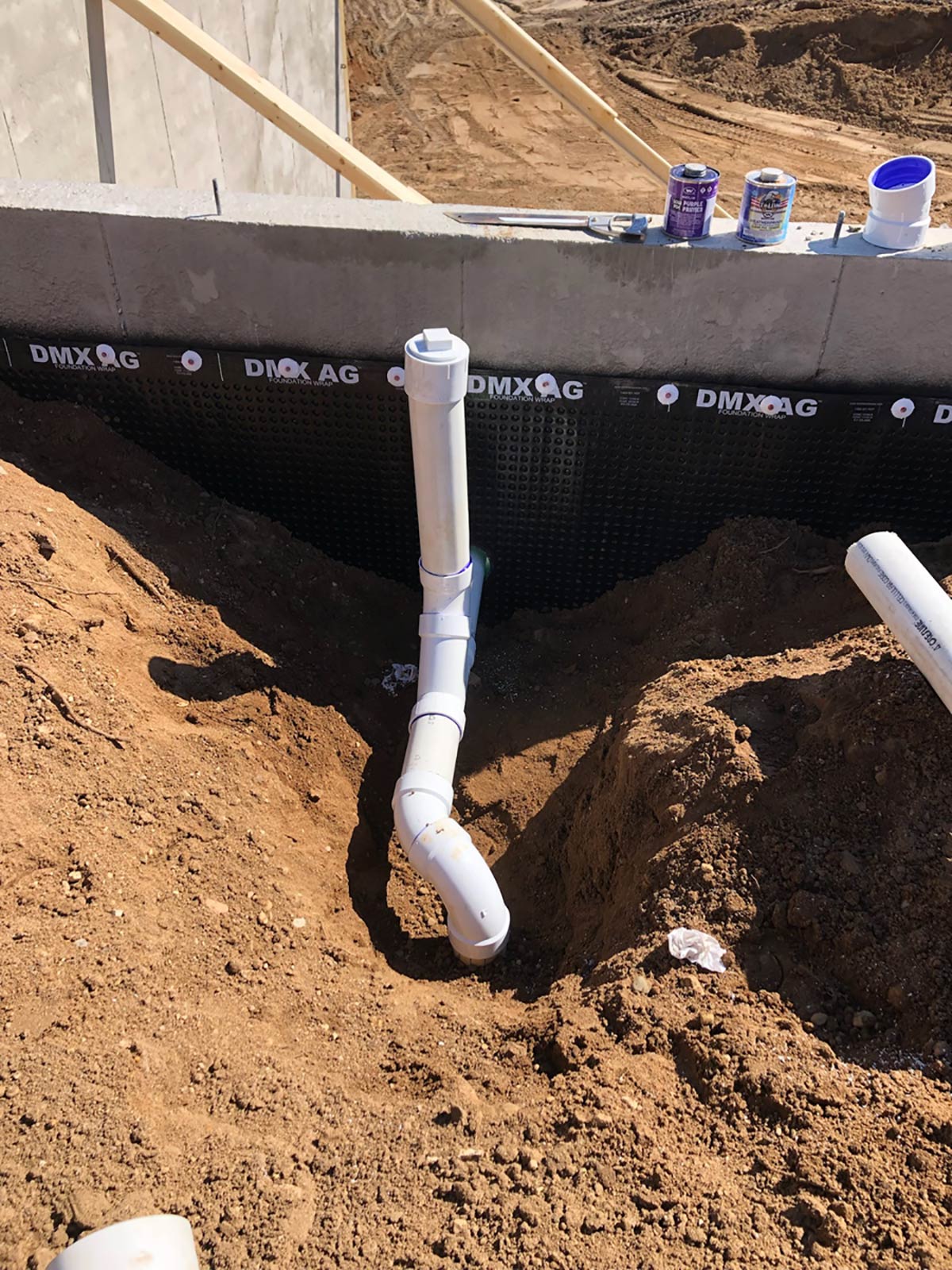 excavation for sewer line