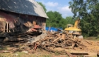 excavator doing demolition