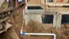 septic or sewer lines outside of new home being built