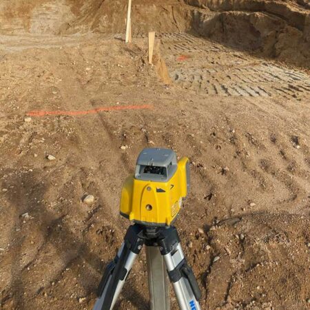 total robotic station at job site